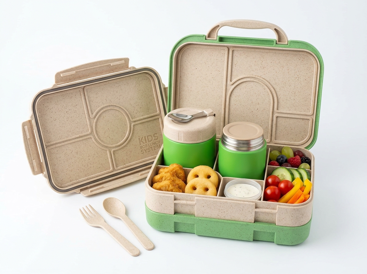 Dual-Temperature Hybrid Bento with Vacuum Thermos Jar