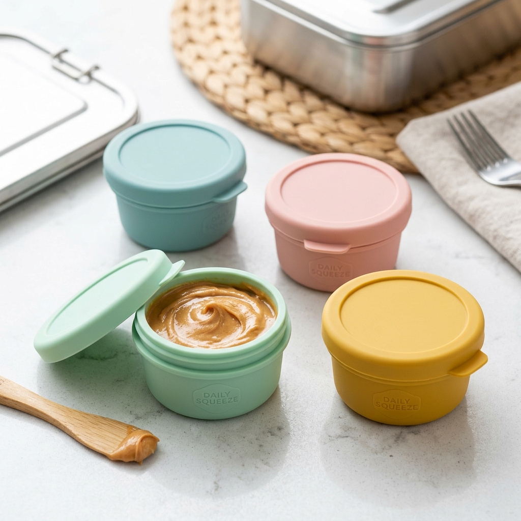 Leakproof Silicone Condiment and Dip Pods